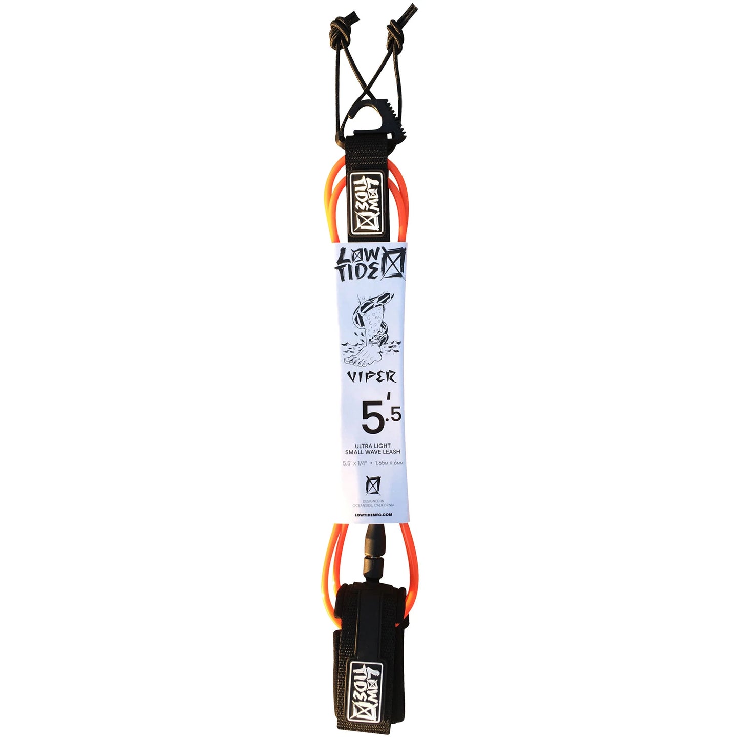 Viper 5'.5 Ultra Light Leash - Orange