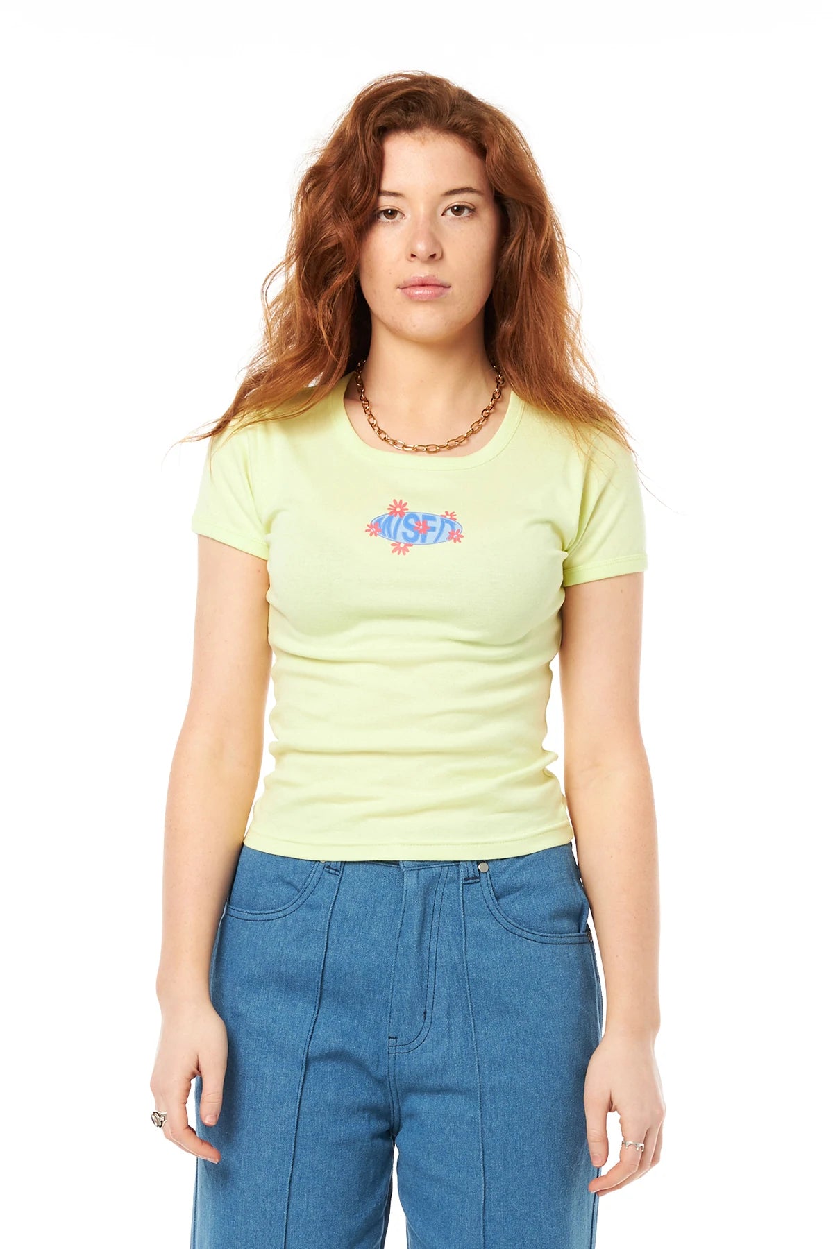 Desteena Rib Tee - Lime