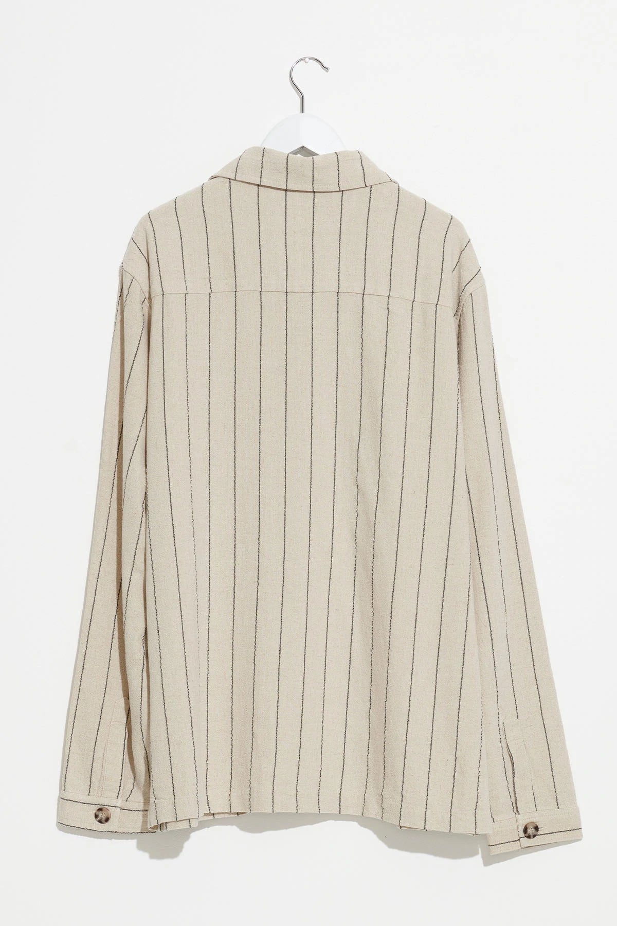 Cheree LS Overshirt - Tan Stripe